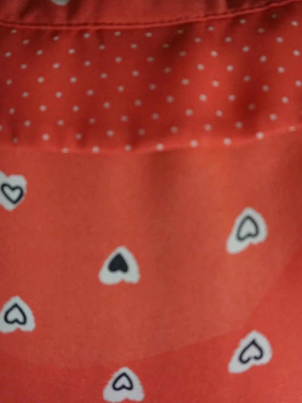 LC Disney Collection Red Blouse with Hearts